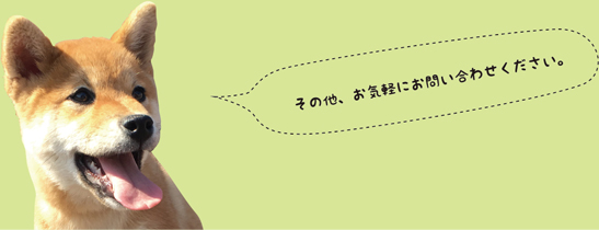 その他、お気軽にお問い合わせください。